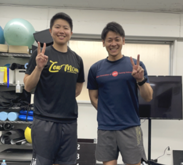 小林利輝さまとのトレーニング風景